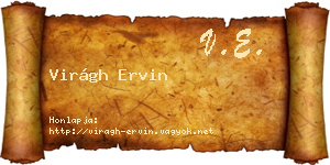 Virágh Ervin névjegykártya