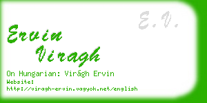 ervin viragh business card