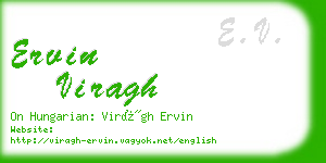 ervin viragh business card
